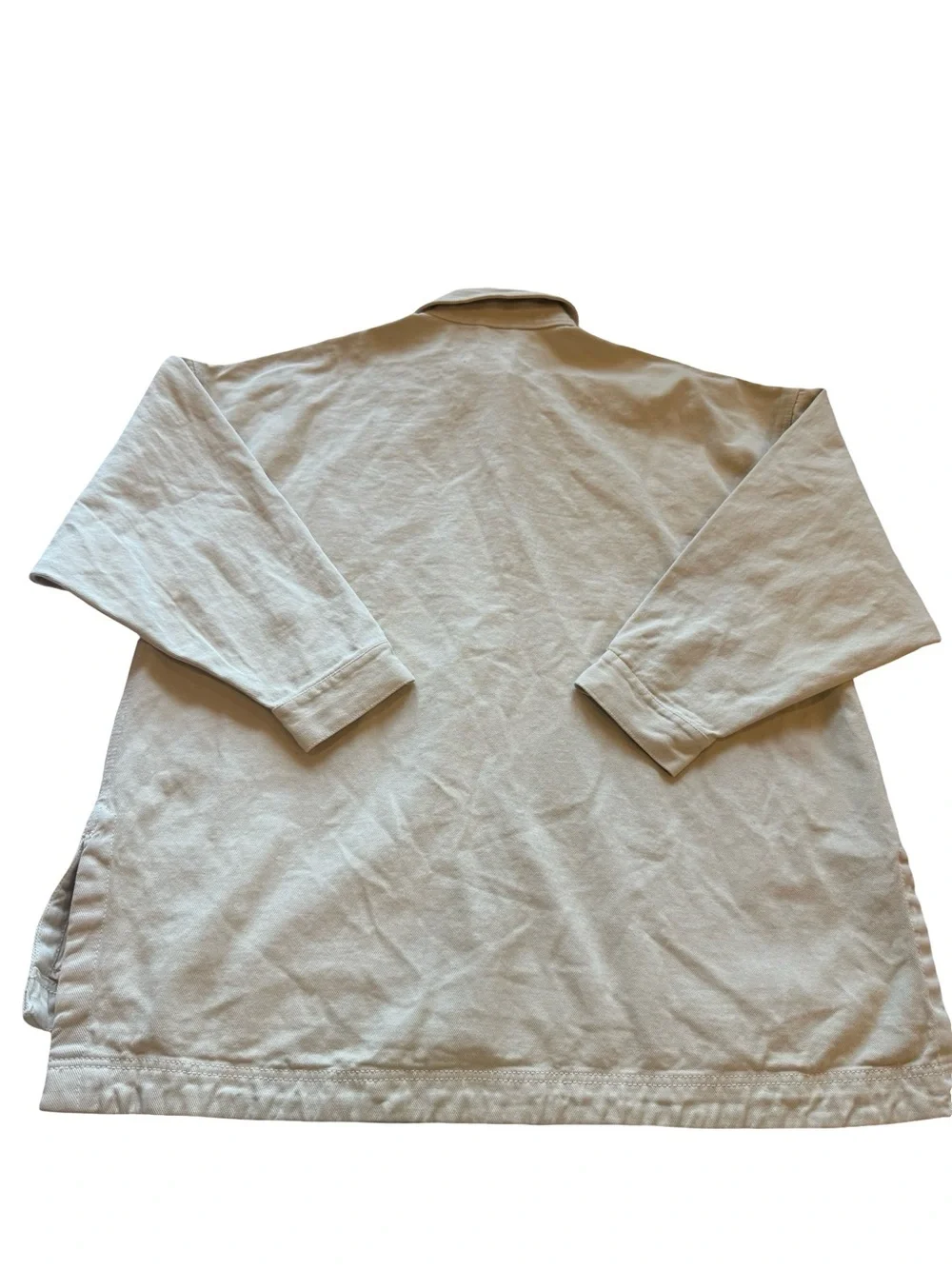 Free People We The Free Oversized Beige Cotton Utility Jacket Size Small